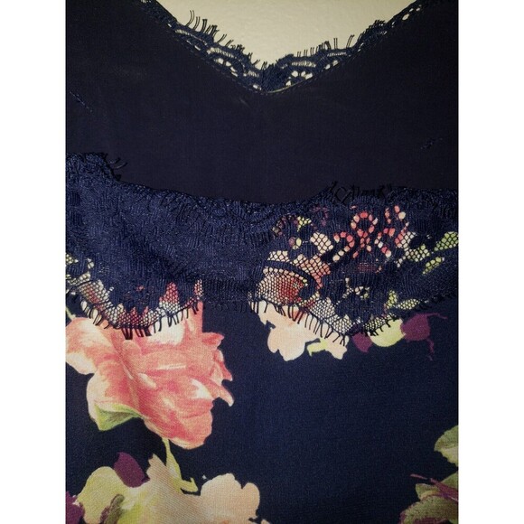 Soprano Nightgown Women's  Small Blue Floral Lace Lined  NWT - Picture 2 of 11